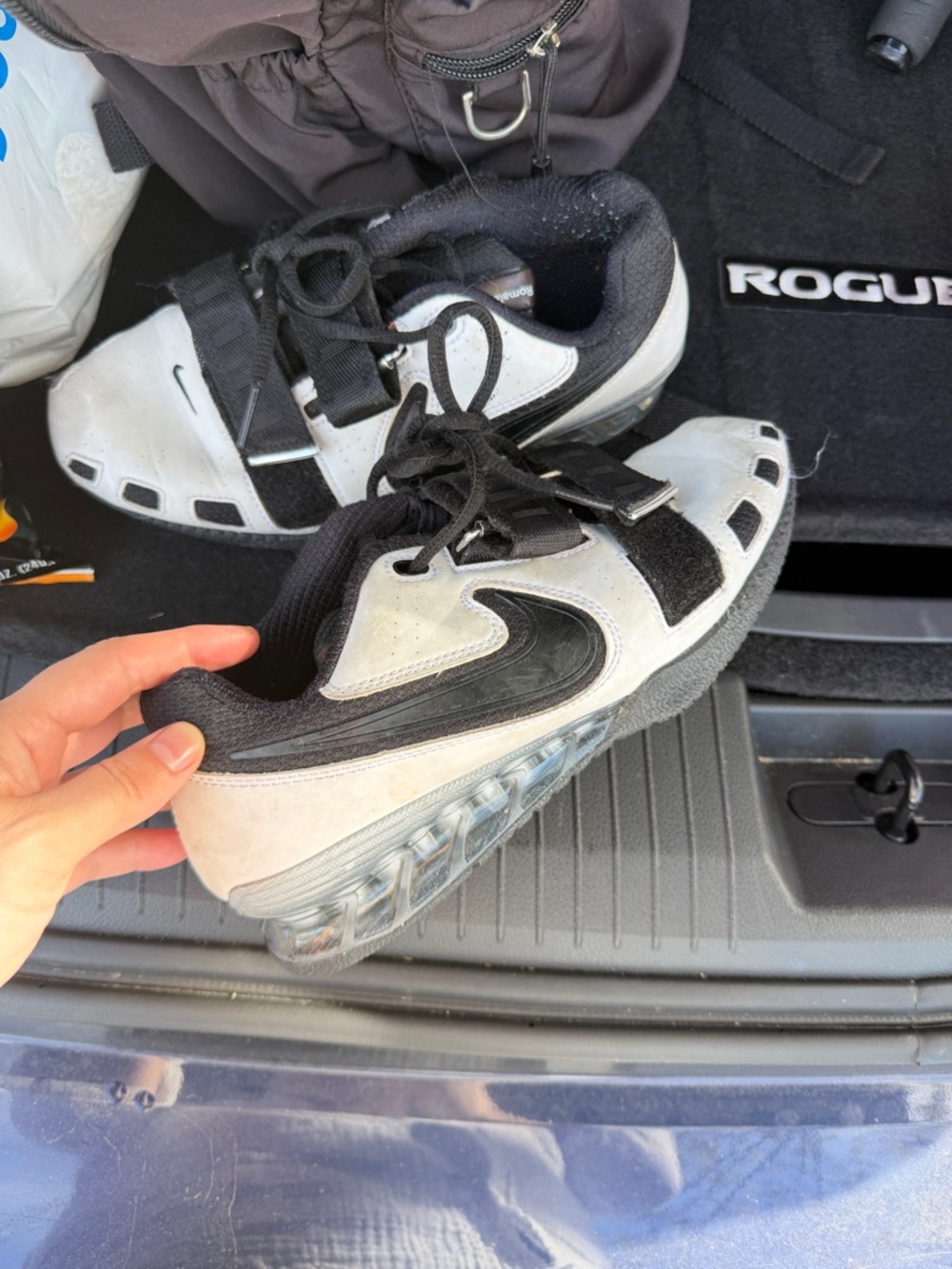 Nike Kids Black and White Air-Cushioned Sneakers